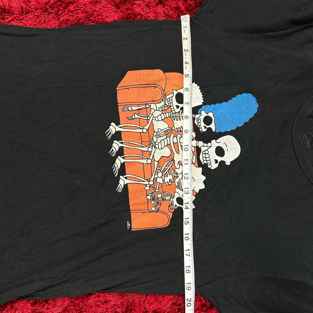 The Simpsons Halloween Shirt Medium Black Skeleton Springfield - Picture 4 of 5